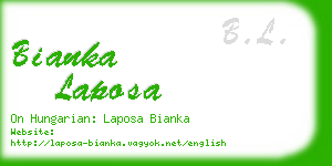 bianka laposa business card